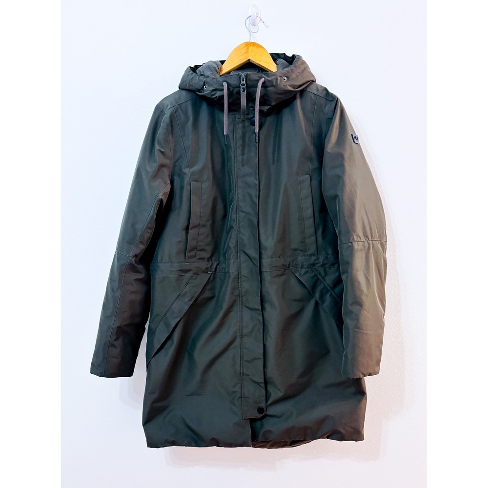 HELLY HANSEN Khaki winter parka | Waterproof Utility Outdoor | Large